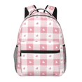 thumbnail image 1 of Fotbe Plaid Heart Mochila Casual con Estampado para Escuela, Viajes y Actividades al Aire Libre - Duradera, Ligera y Cómoda, 1 of 5