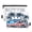 American Flag Car With Trees, variant on Beautiful Deer in Forest 2 Pack Pencil Pouch for 3 Ring Binder Smooth Zipper Folders with Pockets Clear Window Pencil Case