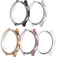 thumbnail image 1 of [5 Pack] Wiskii Compatible with Samsung Galaxy Watch 4 Bling Crystal Rhinestone Watch Cover, Hard PC Diamond Protective Case with Built-in Screen Protector (Black/Silver/Clear/Rose Gold/Pink,44mm), 1 of 6