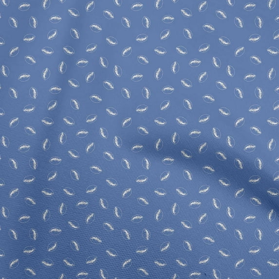 oneOone Cotton Poplin Medium Blue Fabric Glass & Lemon Slice Diy Clothing Quilting Fabric Print Fabric By Yard 56 Inch Wide