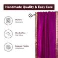 thumbnail image 4 of Lined-Violet Red Rod Pocket  Sheer Sari Curtain / Drape  - 60W x 84L - Piece, 4 of 4