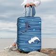 thumbnail image 6 of Picia Sharks on White Blue Striped Luggage Protector Cover Thicken Suitcase Protector Cover Fit 18-32 Inch Luggage-Large, 6 of 9
