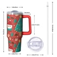 thumbnail image 2 of 30oz Holiday Tumbler with Straw and Handle, Snowman Stainless Steel Insulated Cup Holiday Coffee Water Bottle, 2 of 5