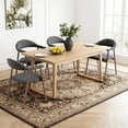 thumbnail image 7 of EDX Dining Chairs Set of 2, Modern Upholstered Kitchen Side Chairs for Dining Room, Ergonomic Padded Accent Seats with Sturdy Legs, Dark Gray, 7 of 7