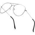 thumbnail image 1 of HAHDAXIA AISSWZBER Clear Aviator Glasses Lens Premium Classic Metal Frame Eyeglasses, 1 of 7