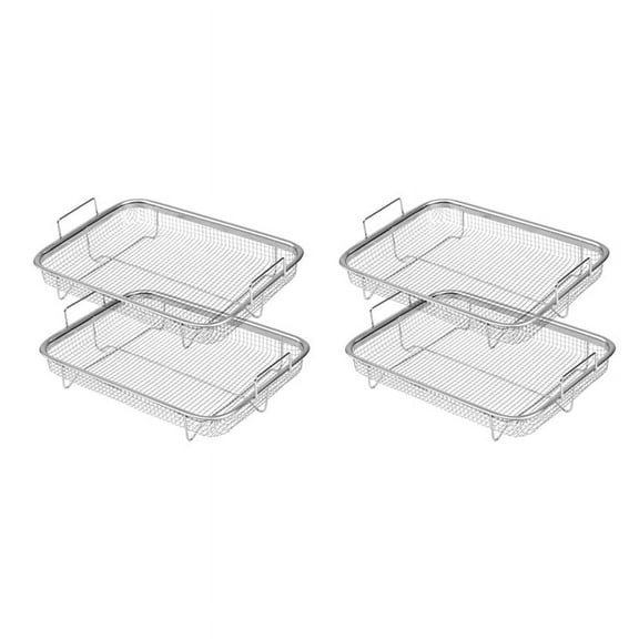 4X Basket for Oven, Stainless Steel Basket, Non-Stick Mesh Basket, Tray Wire Rack Basket