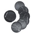 thumbnail image 3 of 6X Round Leather Coaster Set Leather Coaster Pu Premium Insulation Pad, 3 of 7