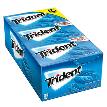 Trident Sugar-Free Gum, Original, 14 Sticks, 15 Ct