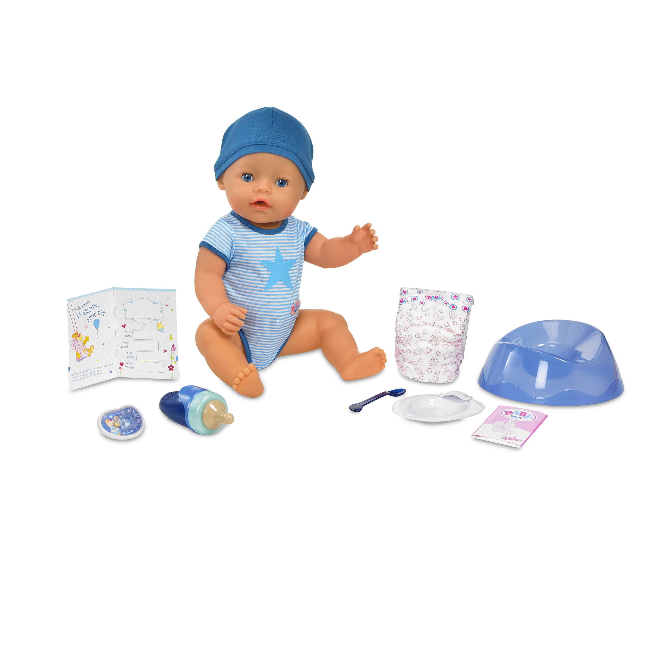 BABY born Interactive Boy Doll- Blue 