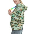 thumbnail image 2 of Daiia Colorful Hawaii Palms Pattern Women's Fashion Hoodies & Sweatshirts with Kangaroo Pocket Hooded Sweatshirt with Eye-catching Drawstrings-X-Large, 2 of 7