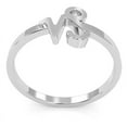 thumbnail image 3 of Capricorn Zodiac Sign Ring In Solid 14k White Gold, 3 of 6