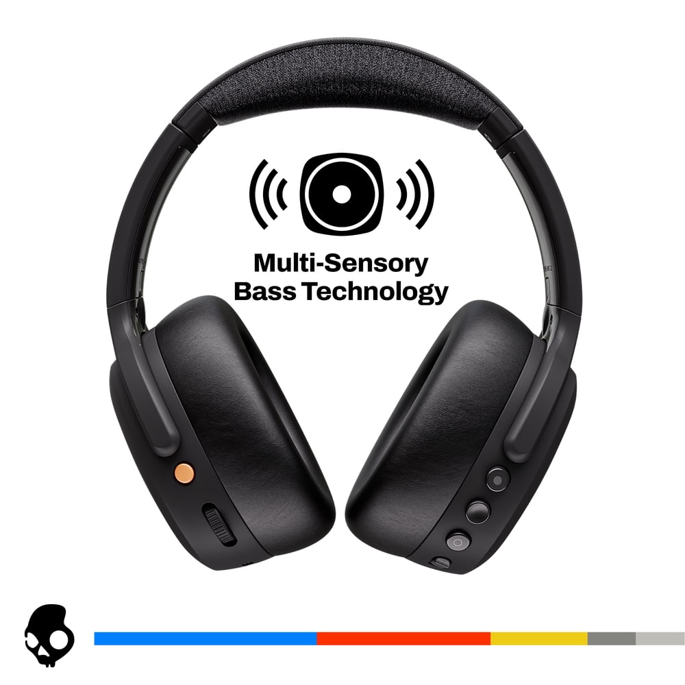 Skullcandy S6CAW-Q740 Crusher ANC XT 2 Over-Ear Noise Cancelling Bluetooth Headphones, Compatible with Bluetooth-enabled devices,Black,1 count,1 pack