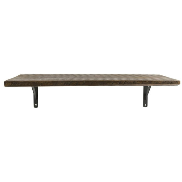 hometrends Rustic Shelf with Metal Brackets