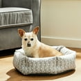 thumbnail image 2 of Vibrant Life Small Cozy Cuddler-Style Dog & Cat Bed, Gray Ikat Print, 2 of 7