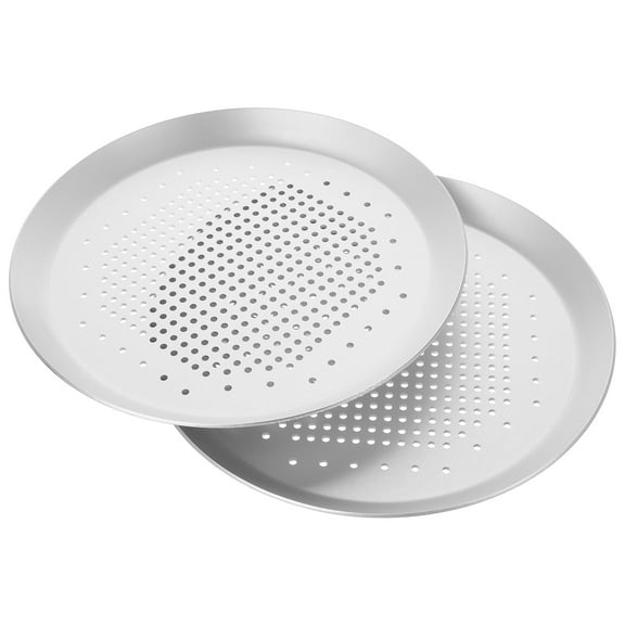 Masteelf Set of 2 Round Bakeware Pans for Baking Focaccia Bread, Pizza, and More - Nonstick Oven Trays