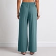 thumbnail image 6 of CAIXIA Wide Leg Pants for Women Flowy Palazzo Drawstring Elastic Waist Trousers with Pockets Summer Beach Vacation Clothes, 6 of 7