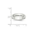 thumbnail image 2 of 10k White Gold Solid Polished 5mm Half Round Band Size 7 Ring Ring for Women and Men, 2 of 2
