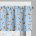 thumbnail image 3 of Ambesonne Cartoon Window Valance, Clownfish Drawing Art, 54" X 12", Pale Azure Blue Marigold, 3 of 5