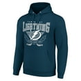 thumbnail image 2 of Men's Starter Navy Tampa Bay Lightning Team Logo Graphic Fleece Tri-Blend Pullover Hoodie, 2 of 3