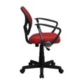 thumbnail image 2 of Mid-Back Red Mesh Swivel Task Chair with Arms, 2 of 6
