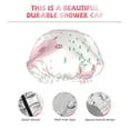 thumbnail image 5 of Kdxio Cute Pigs Print Shower Cap for Women,Elastic and Reusable,Double Waterproof Layers Bathing Hat, 5 of 9
