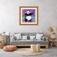 thumbnail image 3 of Stephen Chambers 26x26 Gold Ornate Wood Framed With Double Matting Wall Art Titled - Pandamonium, 3 of 6