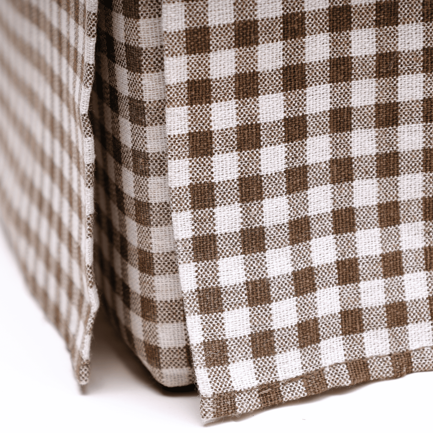My Texas House Clementine Skirted Upholstered Bench with Gingham Pattern