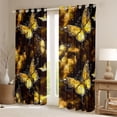 thumbnail image 3 of Feelyou Romantic Gold Butterfly Black Out Curtains, Glitter Stars Starry Sky Curtains Pack of 2 (42x63 Each), Dreamy Animal Bedroom Curtains, Blackout Curtains Room Decor, 3 of 7