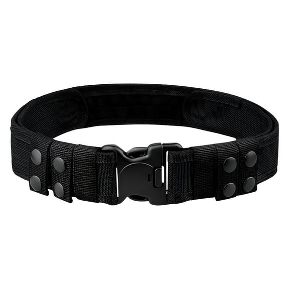 TELOLY Quick Release Tactical Belt for Men Fashion Style Combat Belt for Outdoor Activities and Fishing (Black,130cm)