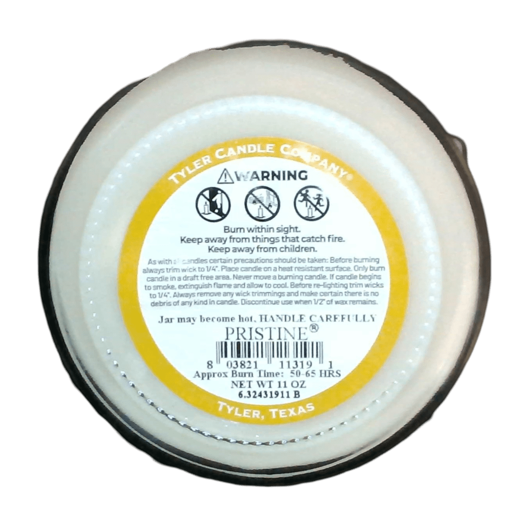Tyler Candle Company - Pristine - 11oz jar candle - with Tyler matches