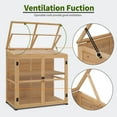 thumbnail image 6 of MCombo Wooden Cold Frame Greenhouse, Wooden Greenhouse Cabinet Kit with Adjustable Shelf & Lockable Door, Fully Transparent Polycarbonate Greenhouse for Outdoor Indoor Use, 0718, 6 of 7