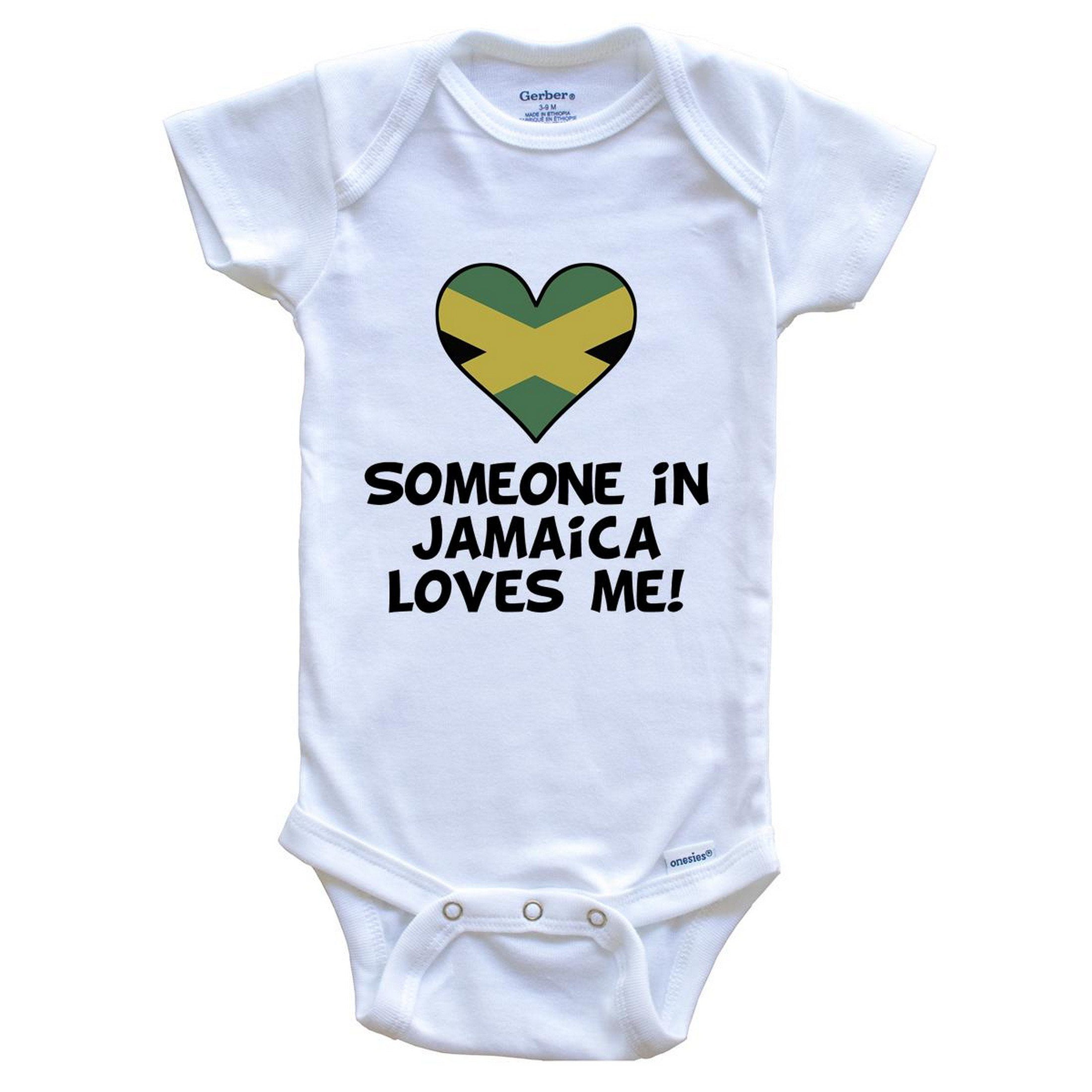 I'm Jamaican With Jamaica Flag Baby Bodysuit Love me 