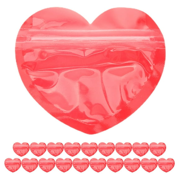 FRCOLOR  20 Pcs Earrings Packing Pouch Heart Shaped Jewelry Bag
