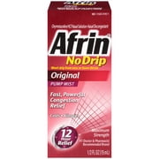 Afrin No-Drip Original Cold & Allergy Congestion Relief Pump Mist, 0.5 Fl Oz