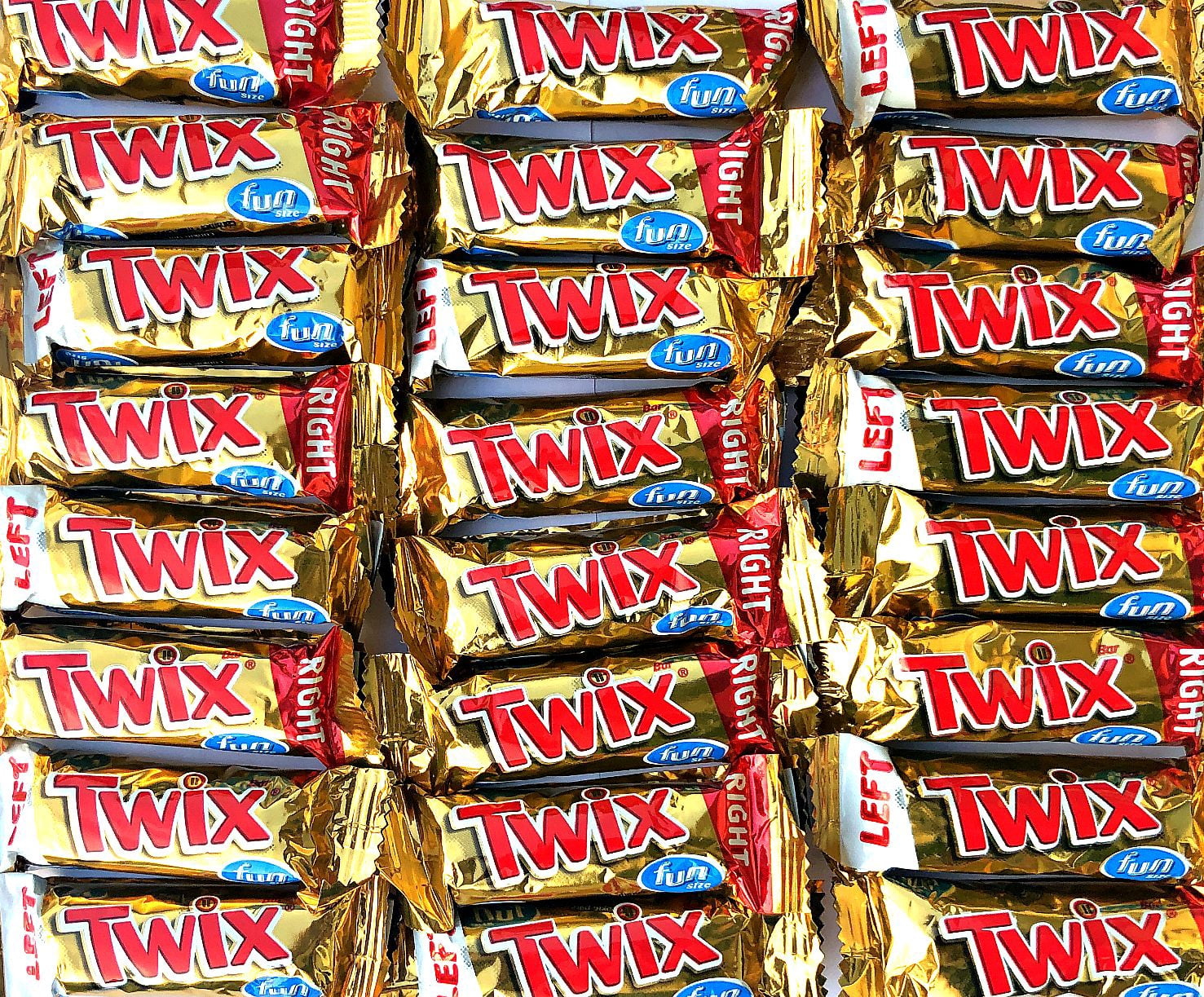 Twix Caramels Fun Size, Minis Chocolate Bar Candy Bulk - 2 Pounds