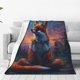 thumbnail image 1 of Fotbe Starry Sky Meditating Fox Manta de Franela Acolchonada con Estampado, Súper Suave y Esponjosa, Extra Grande para Sofá, Cama, Uso Todo el Año-80"x60", 1 of 7