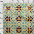 thumbnail image 3 of oneOone Georgette Viscose Beige Fabric Asian Block Floral Sewing Material Print Fabric By The Yard 42 Inch Wide, 3 of 4