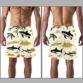 thumbnail image 3 of luoweisi Men's Beach Shorts Quick Dry Swim Trunks with Mesh Lining Whale L, 3 of 5