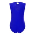 thumbnail image 4 of inlzdz Kids Girls Sparkle Rhinestone Gymnastics Leotard Ballet Dance Bodysuit with Hair Scrunchie Blue-B 10, 4 of 6
