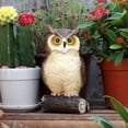 thumbnail image 7 of Fake Owl Ornaments for Balcony decor, Bird Deterrents for Outside, Simulation Owls Garden Decorations, 7.3 Inch, 7 of 7