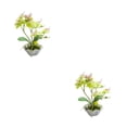 thumbnail image 2 of Reemplazo de plantas falsas Injueey decoración de macetas artificiales de escritorio 2Conjunto Verde, 2 of 6
