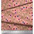 thumbnail image 2 of Soimoi Cotton Cambric Fabric Leaves & Floral Artistic Decor Fabric Printed Yard 56 Inch Wide, 2 of 3