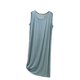 thumbnail image 2 of Camisón largo de poliéster para mujer, sin mangas, cuello redondo, color liso, holgado, para el hogar, 2 of 5