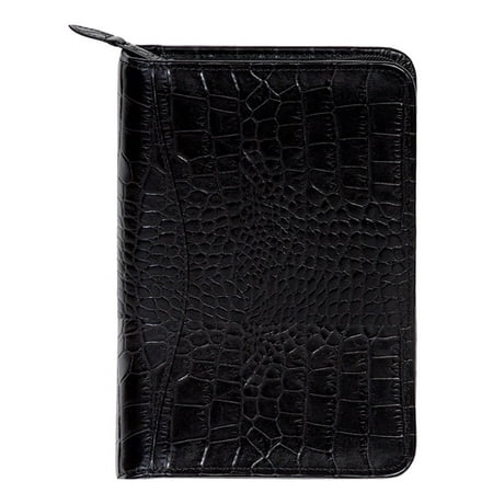 Scully Western Planner Crocodile Print Leather Weekly Zipper 5045Z-0
