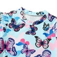 thumbnail image 4 of BULLPIANO 1-6T Toddler Girls Rash Guard 2-piece Swimsuit Set Long Sleeve Swimsuit Girls Bathing Suit Summer Beach Breathable Tankin, 4 of 6