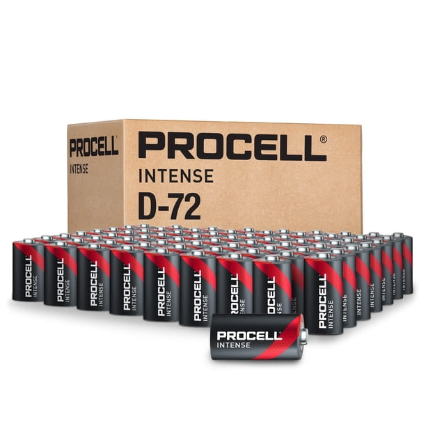 Pilas alcalinas PROCELL Intense D de 1,5 V (paquete de 72)