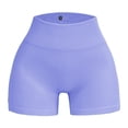 thumbnail image 3 of Tsesme High Waisted Yoga Shorts for Women Elastic Slim Fits Butt Lifting Shorts Legging Comfy Seamless Sport Shorts ,Purples,M, 3 of 8