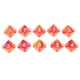 thumbnail image 2 of 10 Piezas De Acrílico 10 D10 Dados Dados De Dados Dados Para Rojo naranja yotijar Dados poliédricos, 2 of 10
