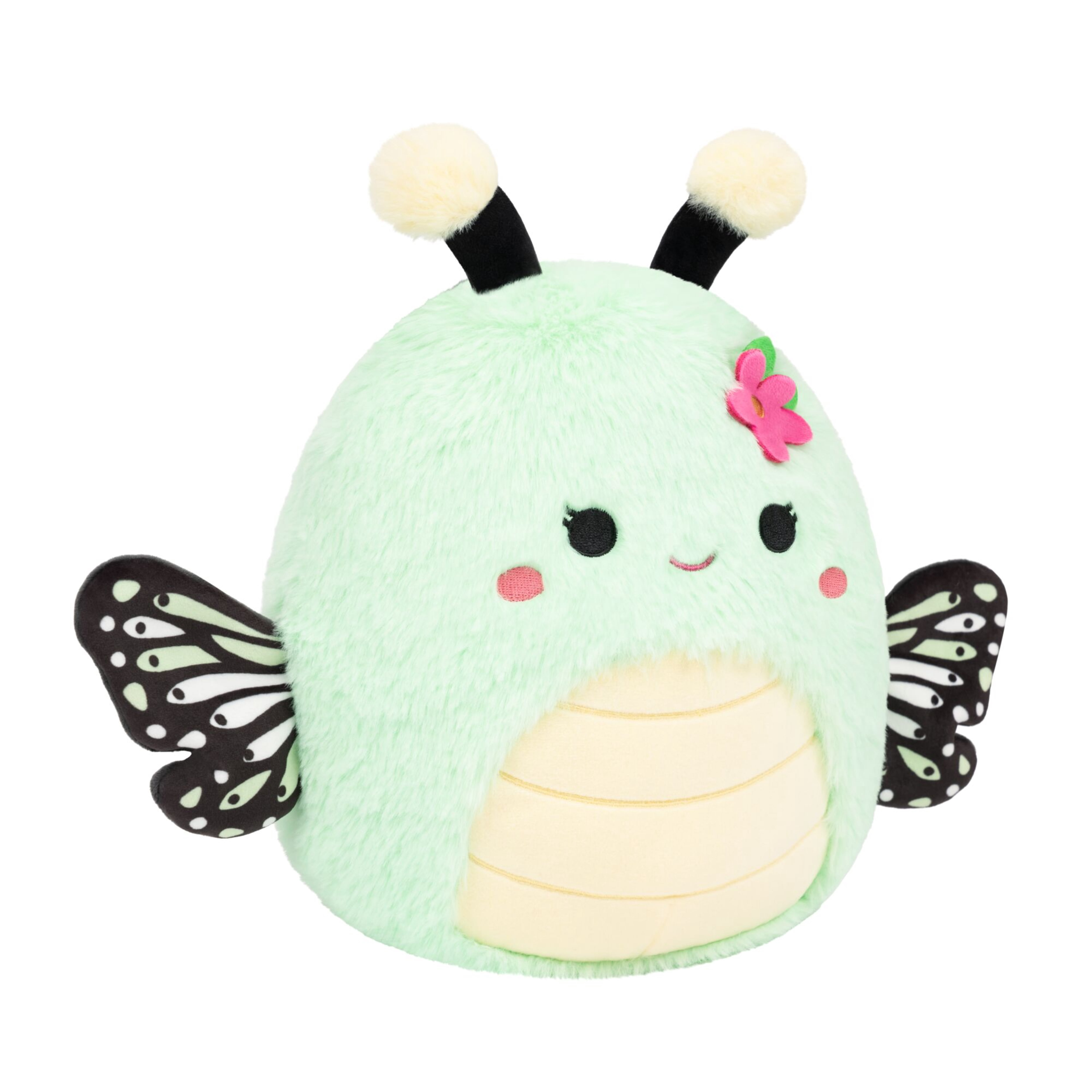 Squishmallows FuzzAMallow Official 8 inch Taysha the Light Green Butterfly With Flower Pin - Child's Ultra Soft Plush Toy