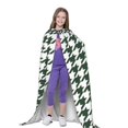 thumbnail image 4 of Honeii Scottish Checkered Print Poncho Cape, Cloak Coat, Snuggly Hooded Wearable Blanket, Hooded Cape For Teenagers,Halloween Costumes-Large, 4 of 7